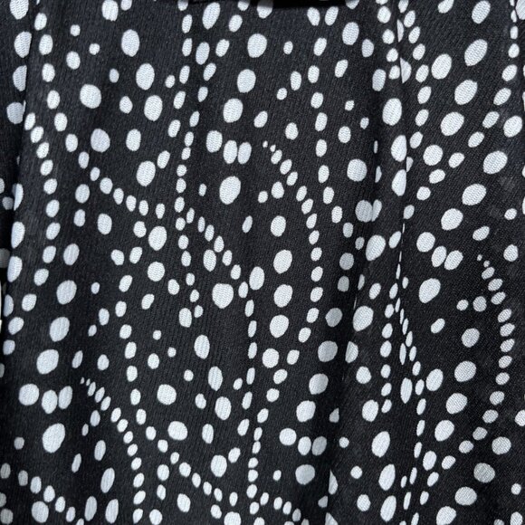 Style & Co Womens Tiered Top Size S Black Polka Dot Retro Party Going Out Date - Picture 7 of 10
